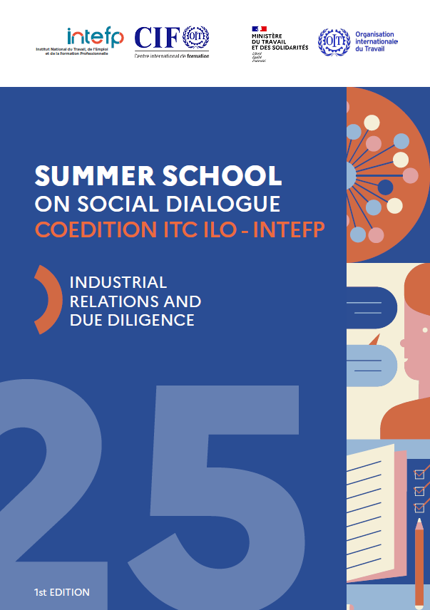 Couverture de la première coédition CIF OIT INTEFP Université d'été sur le dialogue social