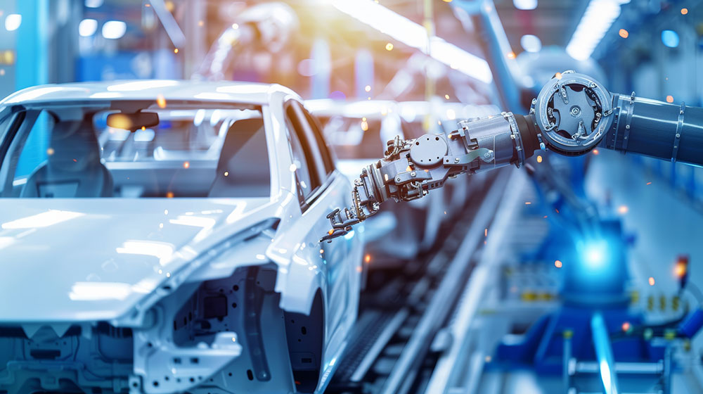 Image d'une chaine de montage automobile totalement automatisée