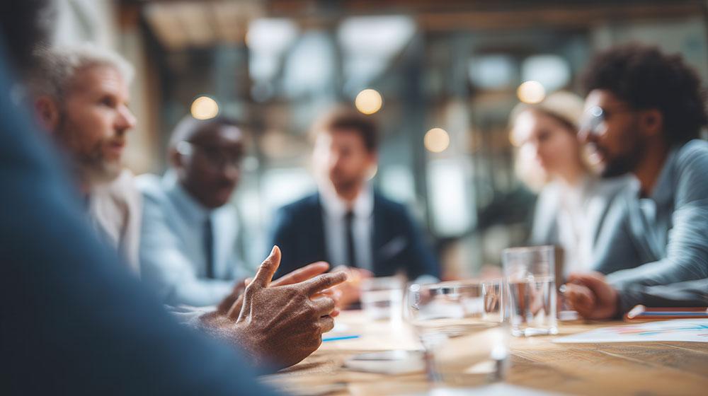 Groupe de personnes discutant