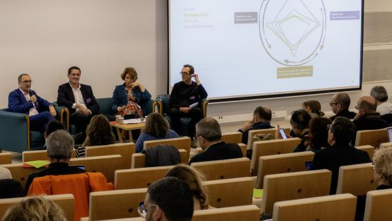 Présentation des 3 groupes d'auditeur lors de la restitution